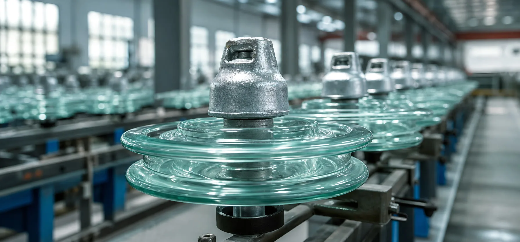 Glass insulator production line